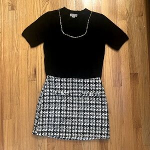 H&M Black Short Sleeve Sweater XS